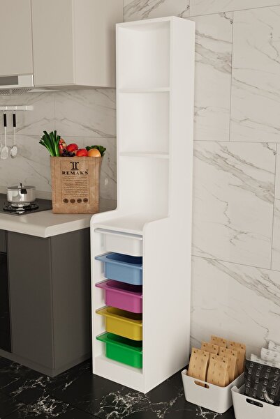 Remaks Feline 5 Sepet Oyuncak Dolabı Çok Amaçlı Mutfak Banyo Kiler Dolabı Çok Renkli