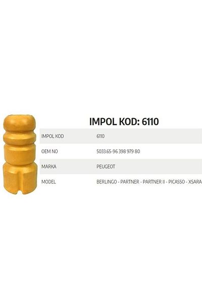İthal Peugeot 5033.65 503365   Gold Suspension Mount - Front Partner