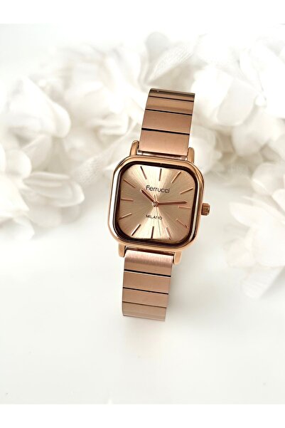 Ferrucci ساعة يد نسائية FERRUCCİ (وردي)