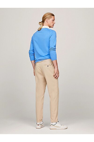 Tommy Hilfiger Erkek Cepli Uzun Boy Düğmeli Günlük Kullanım Bej Pantolon MW0MW33914-AEG