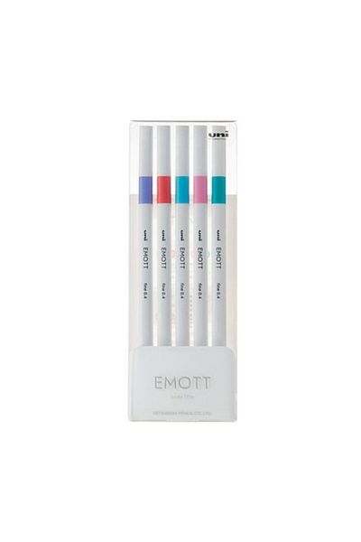 UNİ-BALL Uni Emott 0.4 Fine Acrylic Pen - Set of 5 Candy Colored