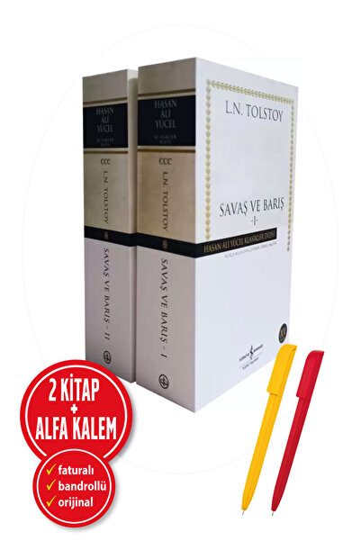 TÜRKİYE İŞ BANKASI KÜLTÜR YAYINLARI Alfa Kalem+Lev Nikolayeviç Tolstoy 2 Cilt...