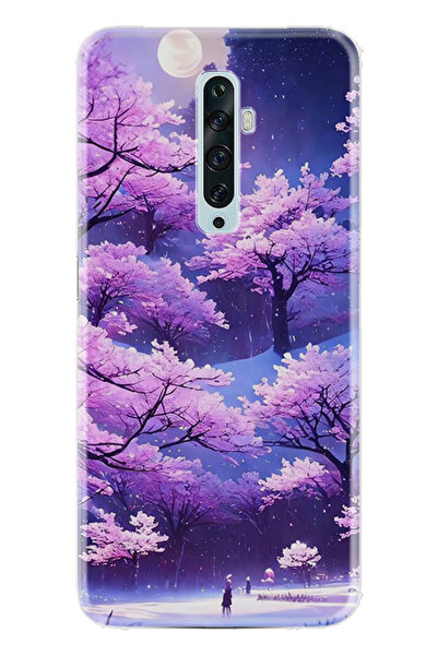 OPPO Reno 2Z Kılıf Desenli Baskılı Silikon Tree STK:40