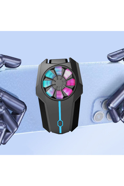 Enshall Şarjlı Telefon Soğutucu Fan RGB Işıklı F15 300 mAh Uyumlu