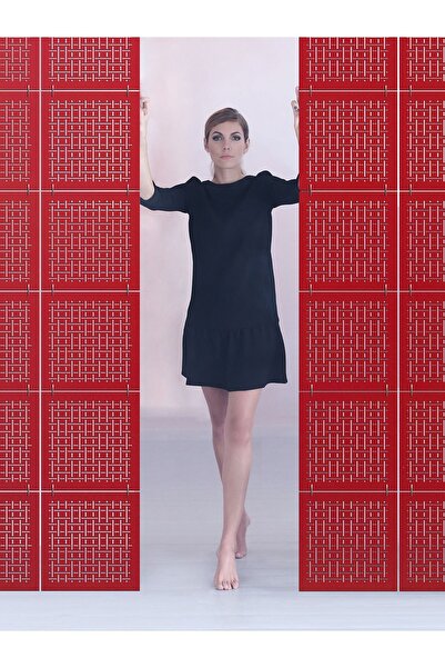 standarts Makta ® Lazer Kesim Sarkıt Paravan, Ahşap Seperatör, Oda Bölücü 4'lü Panel Levha Seti