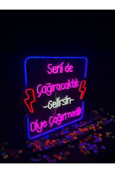 vinyuup Seni De Çağıracaktık V2 - Dekoratif Duvar Aydınlatması Neon Led Yazı ...