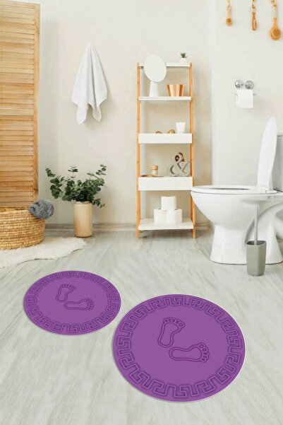 Napoli Home Set de baie digital cu cu imprimeu piese, cu bază anti-alunecare,...