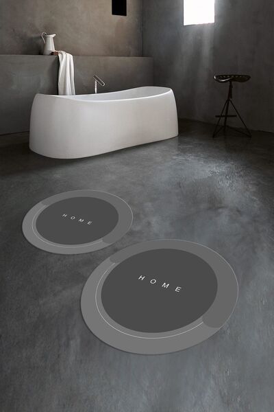 Napoli Home Set de baie digital cu cu imprimeu piese, cu bază anti-alunecare,...