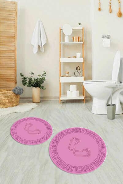 Napoli Home Set de baie digital cu cu imprimeu piese, cu bază anti-alunecare,...