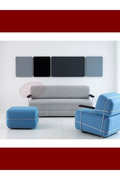 Ranch Akustik Panel 3 Adet 40x40x3 Cm - 1 Adet 40x80x3 Cm
