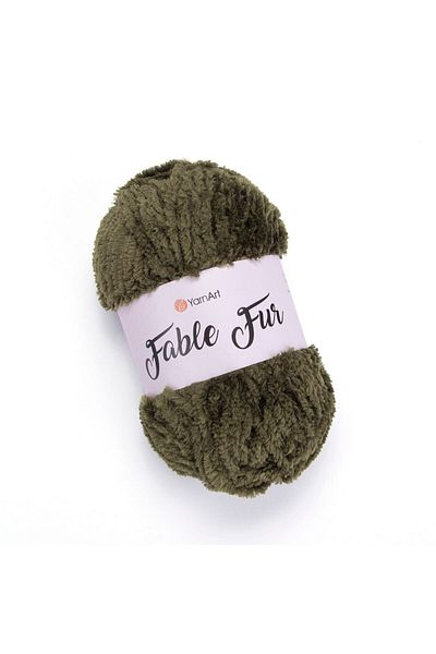 Yarnart Fable Fur - Πλεκτό Χέρι Νήματα Πράσινο-982