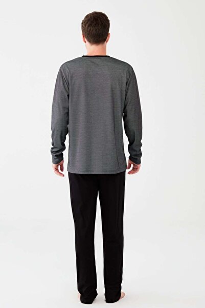 Mod Collection Erkek Siyah Patlı Pijama Takımı