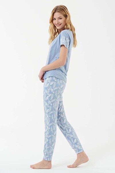 U.S. Polo Assn. Set de pijamale Blue Melange pentru damă