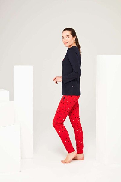 U.S. Polo Assn. Kadın Lacivert Yuvarlak Yaka Pijama Takımı