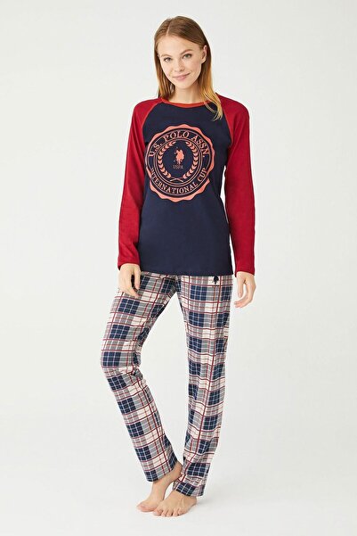 U.S. Polo Assn. Set pijama damă bleumarin