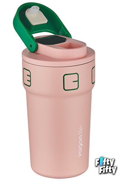 Vagonlife 550 ML LED Sıcaklık Göstergeli Akıllı Çelik Kahve Bardağı Askılı-Çelik Termos-Mug-FFVGN200