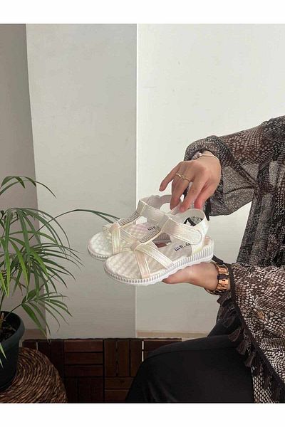 Behtah Kundura Talpă ortopedică și sandale moi pentru fetiță - Detaliate în piatră și confortabile