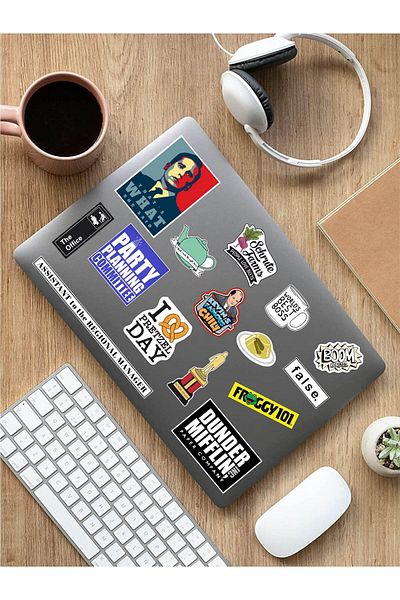 AR Sticker - مجموعة ملصقات الكمبيوتر المحمول والكمبيوتر اللوحي تحت عنوان المكتب