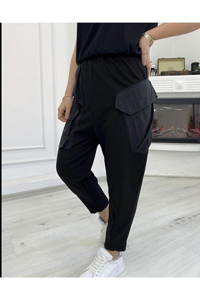 BEBE PLUS Black Pocket Shalwar Trousers