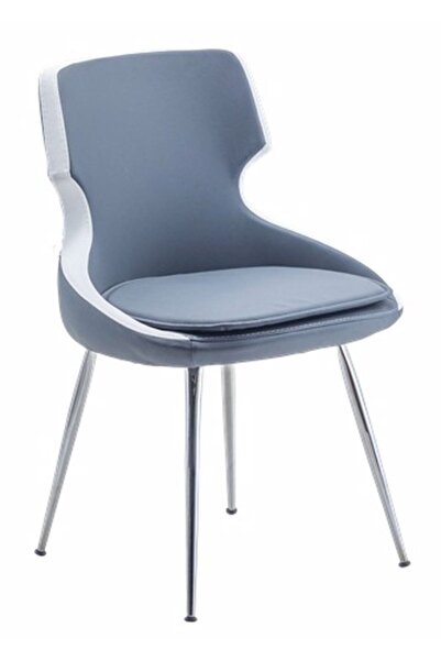 bluetick Donna Metal Krom Ayak Poliüretan Sünger Deri Rahat Sandalye