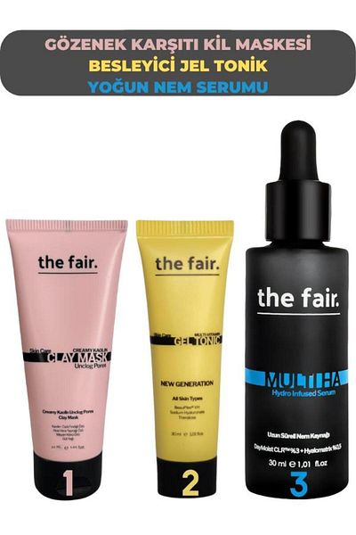 the fair. 30 ml Anti-Pore Clay Mask - Nourishing Gel Tonic and Intense Moisture Serum