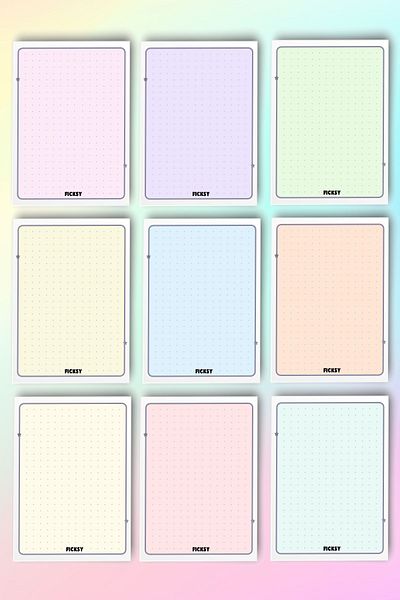 Ficksy Colorful Note Card - 50 Pieces - 7*10 cm - Work Card - Notepad - Note Paper - Memo Pad - Planner