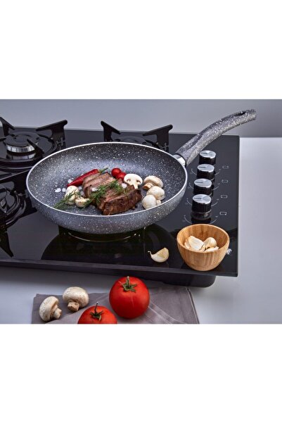 PoloChef Fiesta Granite Gray Pan Cooking Pan 32cm
