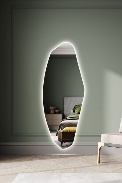 Mirze Life Özel Tasarım Led'li Boy Aynası, Dekoratif Işıklı Boydan Ayna 180x70