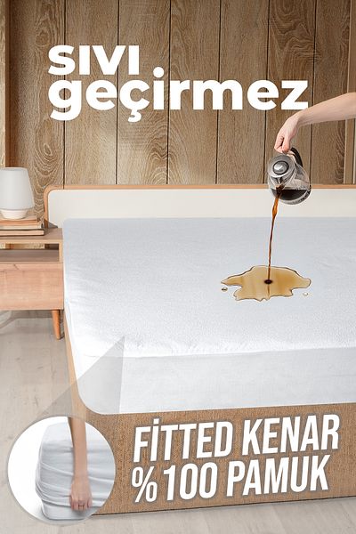Mürdüm Home 5 Size 100% Waterproof Cotton Mattress Protector - Mattress Pad