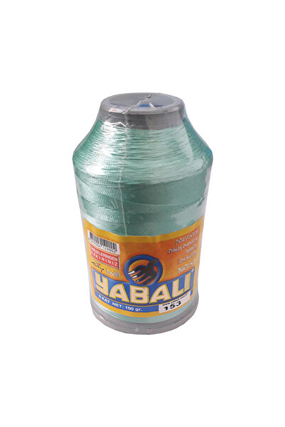 Yabalı Polyester Dikiş Dantel Nakış İpi 100gr 153 Su Yeşili No : 50