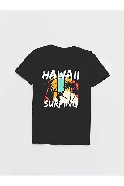 Cevval Футболка для хлопчика з принтом «Гавайський серфінг» 014
