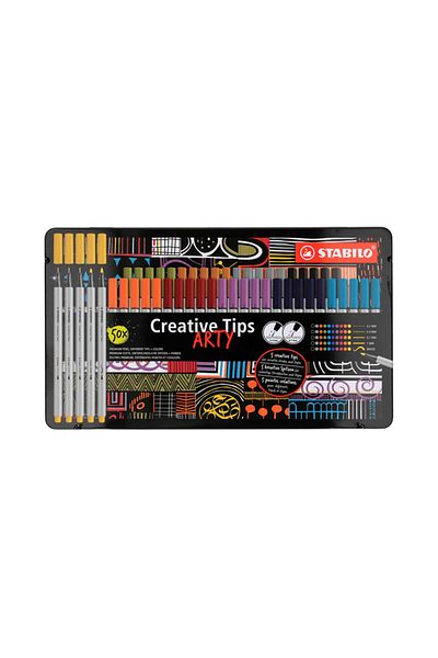 Stabilo Set of 50 Creative Arty Creative Pens - Primary Colors