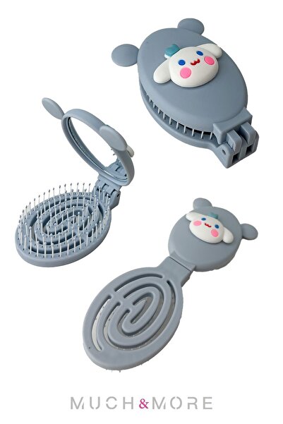 Much and More Katlanabilir Saç Açma Tarama Fırçası Oval (MAVİ)