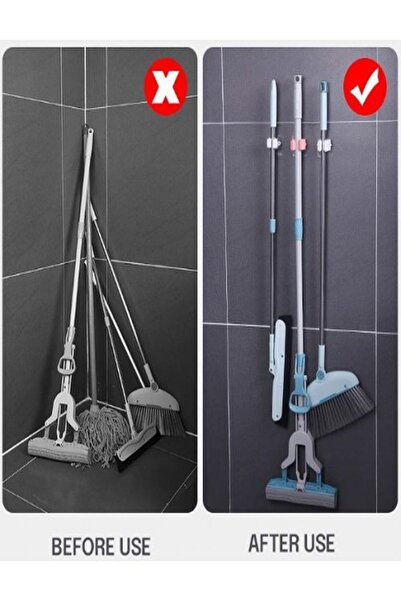 Özasya AVM Yapışkanlı Pratik Mop Tutucu 4 Adet Gri