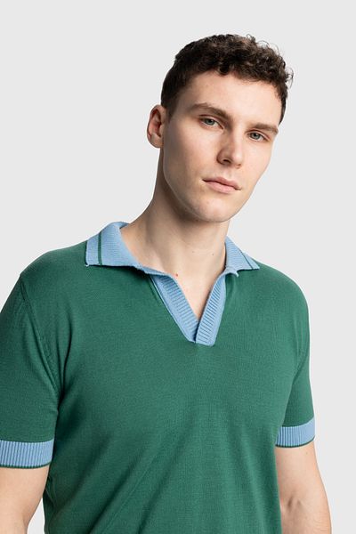 GIESTO Πλεκτό μπλουζάκι Polo Neck