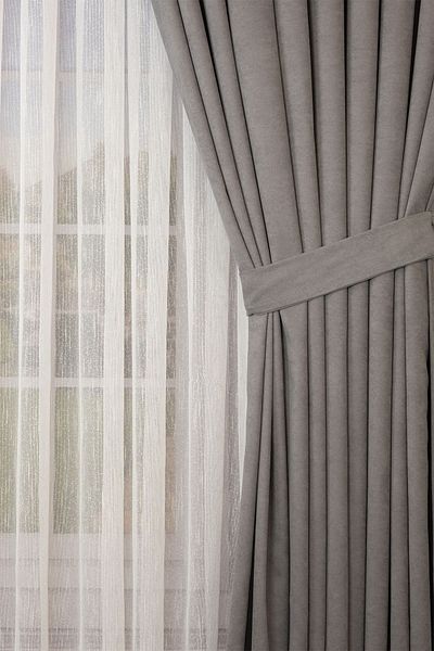 Tuay Light Gray Velvet Textured - Extra Bound Tuay Series with Island Background