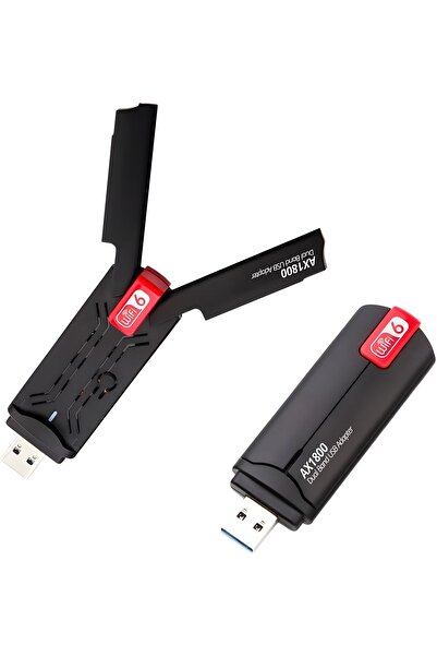 MEGAMUS USB3.0 WiFi 6 AX1800Mbps Çift Bant 5Ghz/2.4Ghz Kablosuz Adaptörü MU-MIMO Windows 11/10/7