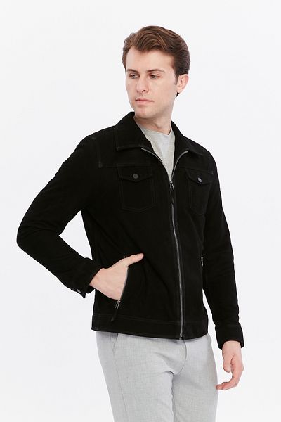 CE-YIL DERİ ÜRÜNLERİ Genuine Leather Suede Coat