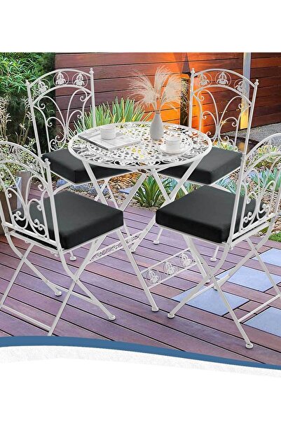 RevuBaby 4'lü Dış Mekan Sandalye Minderi , Bahçe Kanepe Minderi , İç Mekan Yemek Sandalyesi Minderi  4 ADET