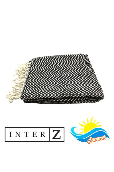 INTER Z Σετ 2 100% βαμβακερή παραλία Peshtemal και πετσέτες - XXL 100x180cm, Marmaris