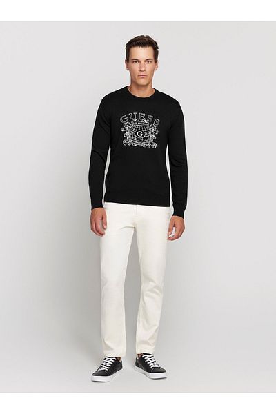 Guess BRITTON LS CN EMBROI - Comfortable Cut Embroidery