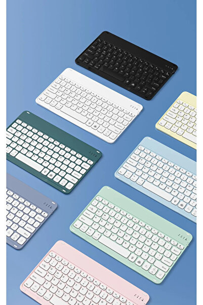 pukotech Tüm Cihazlara Uyumlu Akıllı Taşınabilir Şarj Edilebilir Kablosuz Bluetooth Klavye Ve Mause Seti