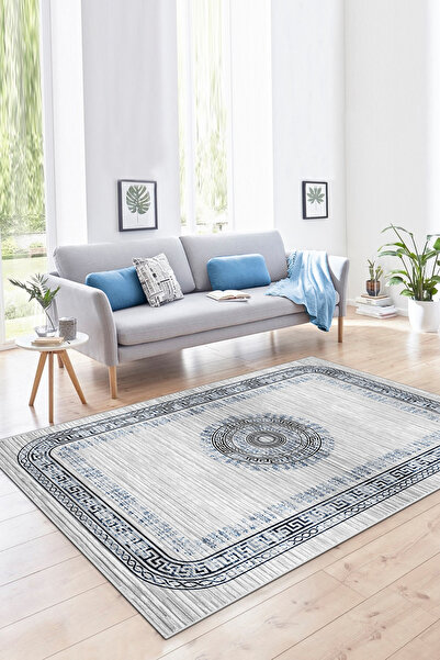 Thalia Home Kaymaz Tabanlı Yıkanabilir Baskılı Mutfak Halısı