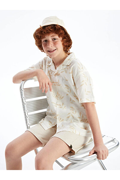 LC Waikiki LCW Kids Boy's Linen Blended Comfortable Shorts - Elastic Waist