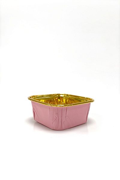 Trend Hediye Sepeti 25-Piece Pink Gold Muffin Cake - Dessert Bowl, Airfryer Compatible