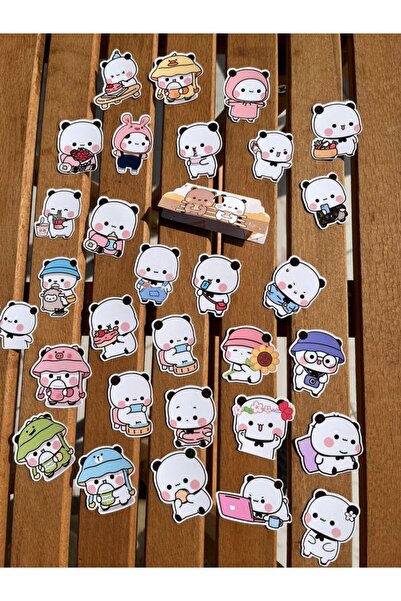 EyER Shoping Set de autocolante Kawaii Bear Pachet cu un singur autocolant