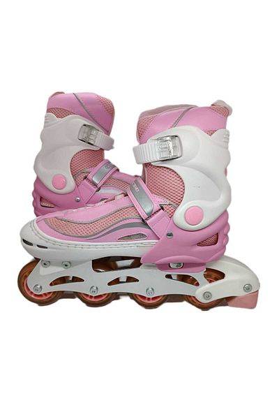 LRS STORE Plus Size Pink Silicone Caster - Adjustable Skate, Number 39-40-41-42