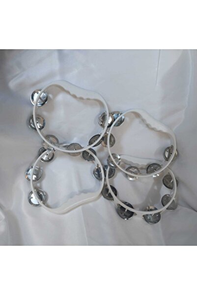 Aker Hediyelik Beyaz Tef Plastik Def Zilli Tef Kına Düğün Nikah Söz Nişan Isteme Tefleri 30 Adet