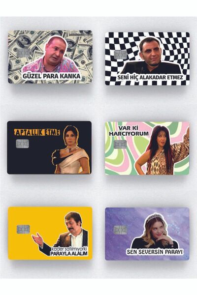 SARANG Autocolant de acoperire pentru carduri de credit din 6 piese compatibi...