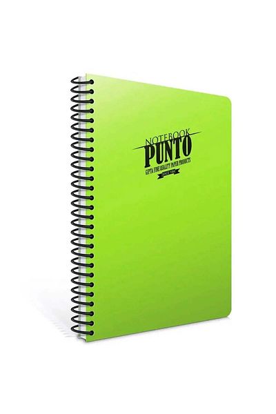 Gıpta Green Spiral Point 100 Sheets A4 Lined Notebook